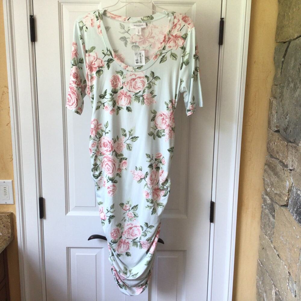 Motherhood Maternity Floral Dress Sz L NWT